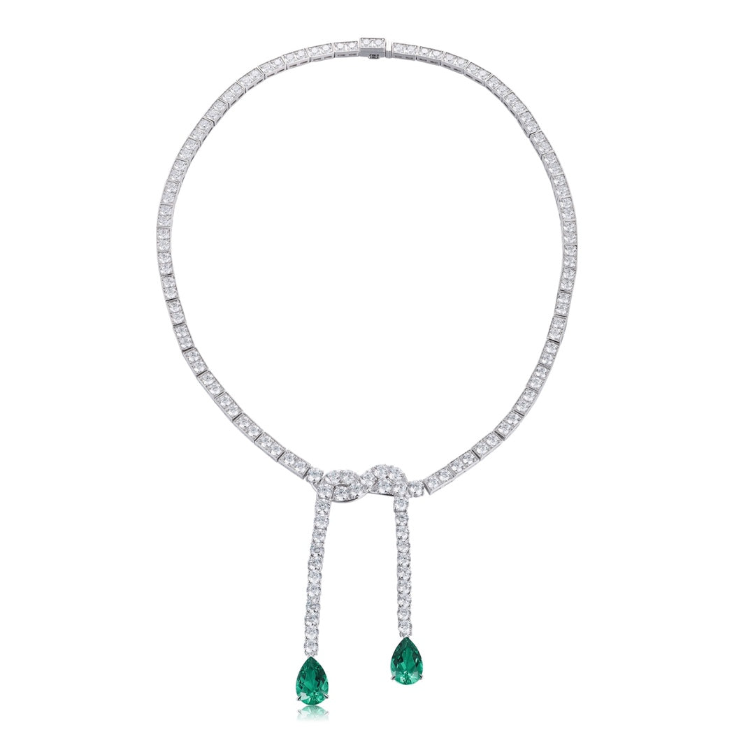 Pirmiana New Fashion 7.9ct Lab Grown Emerald Pendant Necklace S925 Silver Jewelry for Woman Gift Pendants