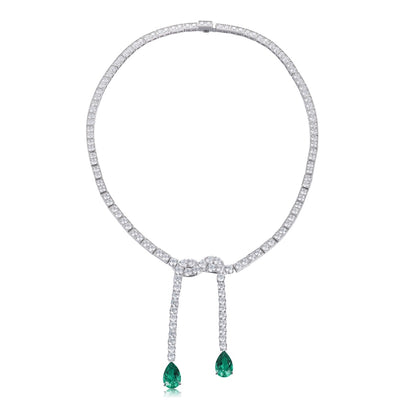 Pirmiana New Fashion 7.9ct Lab Grown Emerald Pendant Necklace S925 Silver Jewelry for Woman Gift Pendants