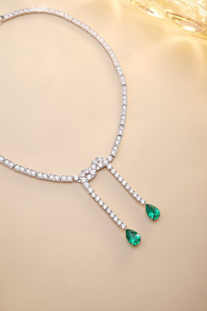 Pirmiana New Fashion 7.9ct Lab Grown Emerald Pendant Necklace S925 Silver Jewelry for Woman Gift Pendants