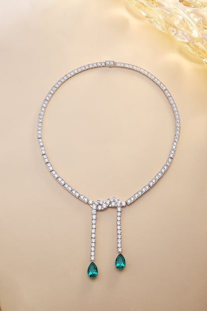 Pirmiana New Fashion 7.9ct Lab Grown Emerald Pendant Necklace S925 Silver Jewelry for Woman Gift Pendants