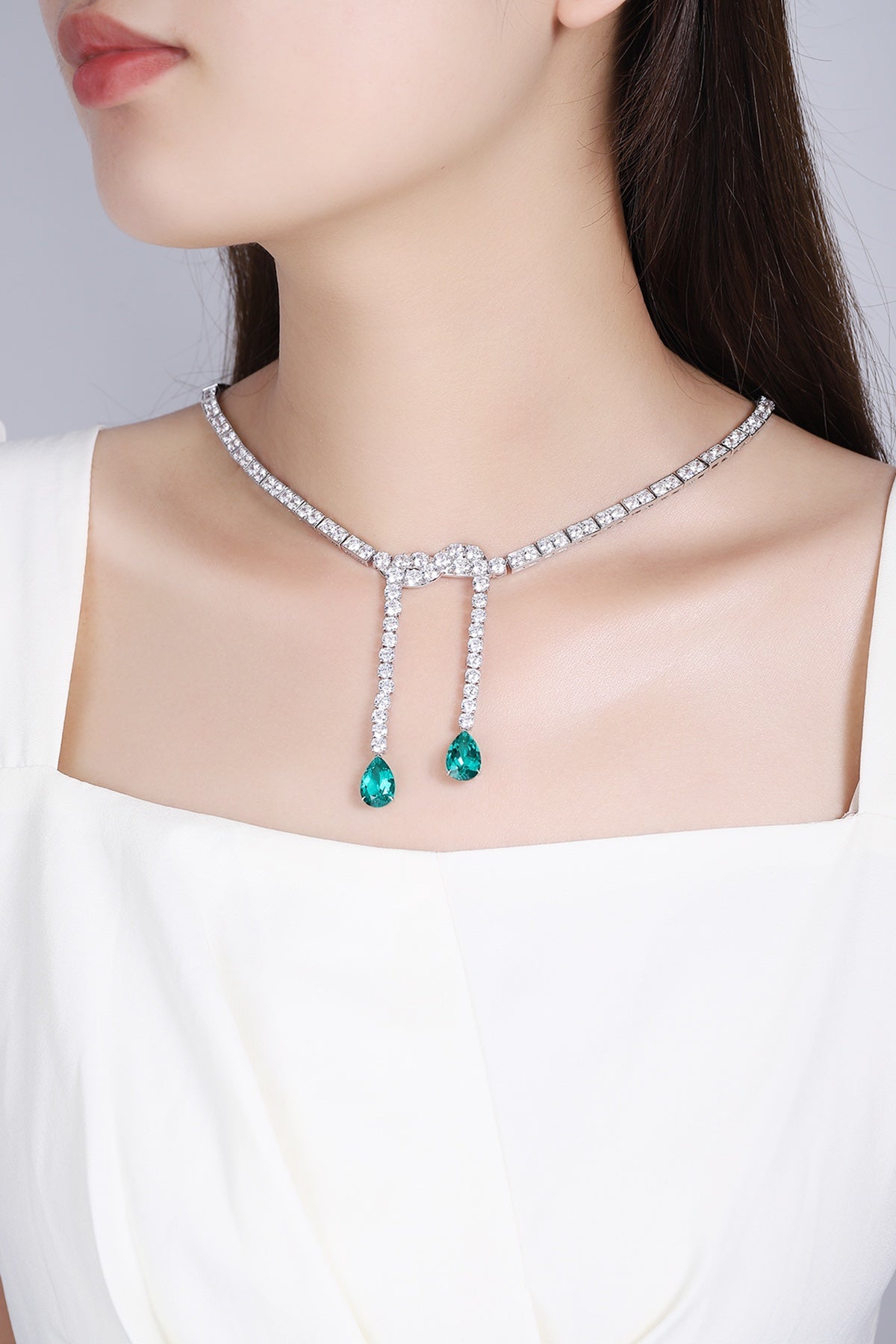 Pirmiana New Fashion 7.9ct Lab Grown Emerald Pendant Necklace S925 Silver Jewelry for Woman Gift Pendants