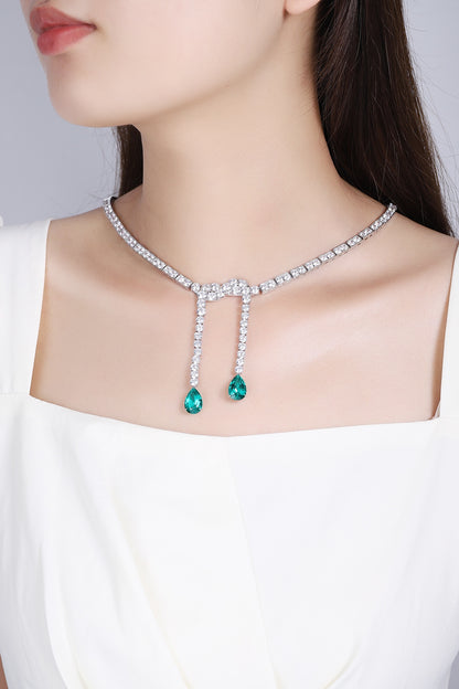 Pirmiana New Fashion 7.9ct Lab Grown Emerald Pendant Necklace S925 Silver Jewelry for Woman Gift Pendants