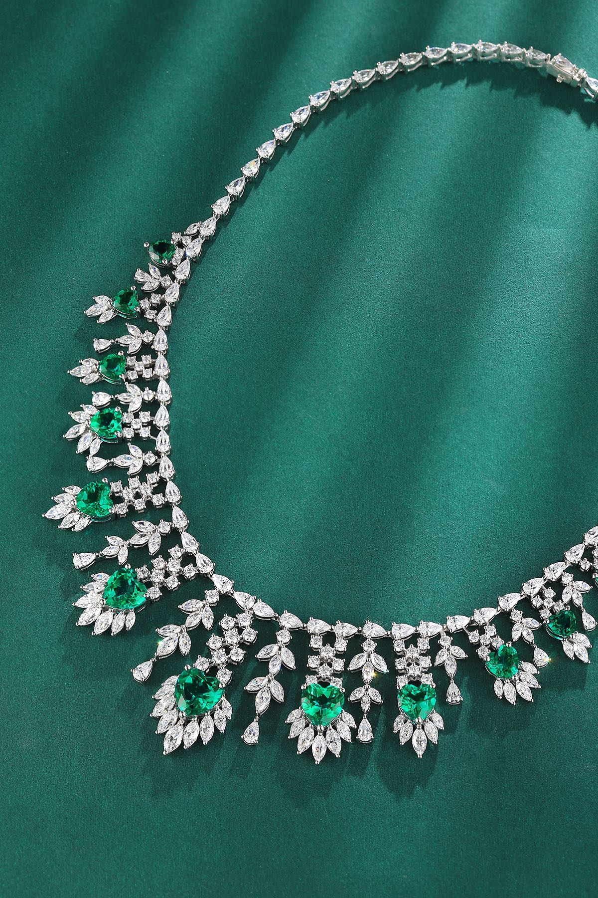 Pirmiana New Fashion 19.54ct Lab Grown Emerald Pendant Necklace S925 Silver Jewelry for Woman Gift Pendants
