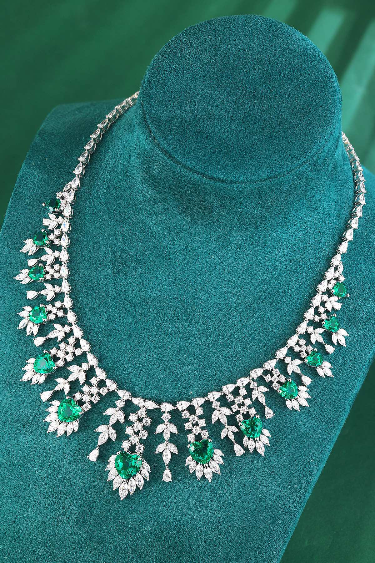 Pirmiana New Fashion 19.54ct Lab Grown Emerald Pendant Necklace S925 Silver Jewelry for Woman Gift Pendants