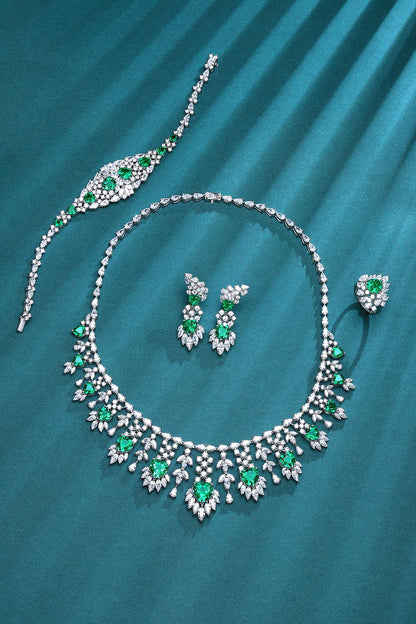 Pirmiana New Fashion 19.54ct Lab Grown Emerald Pendant Necklace S925 Silver Jewelry for Woman Gift Pendants