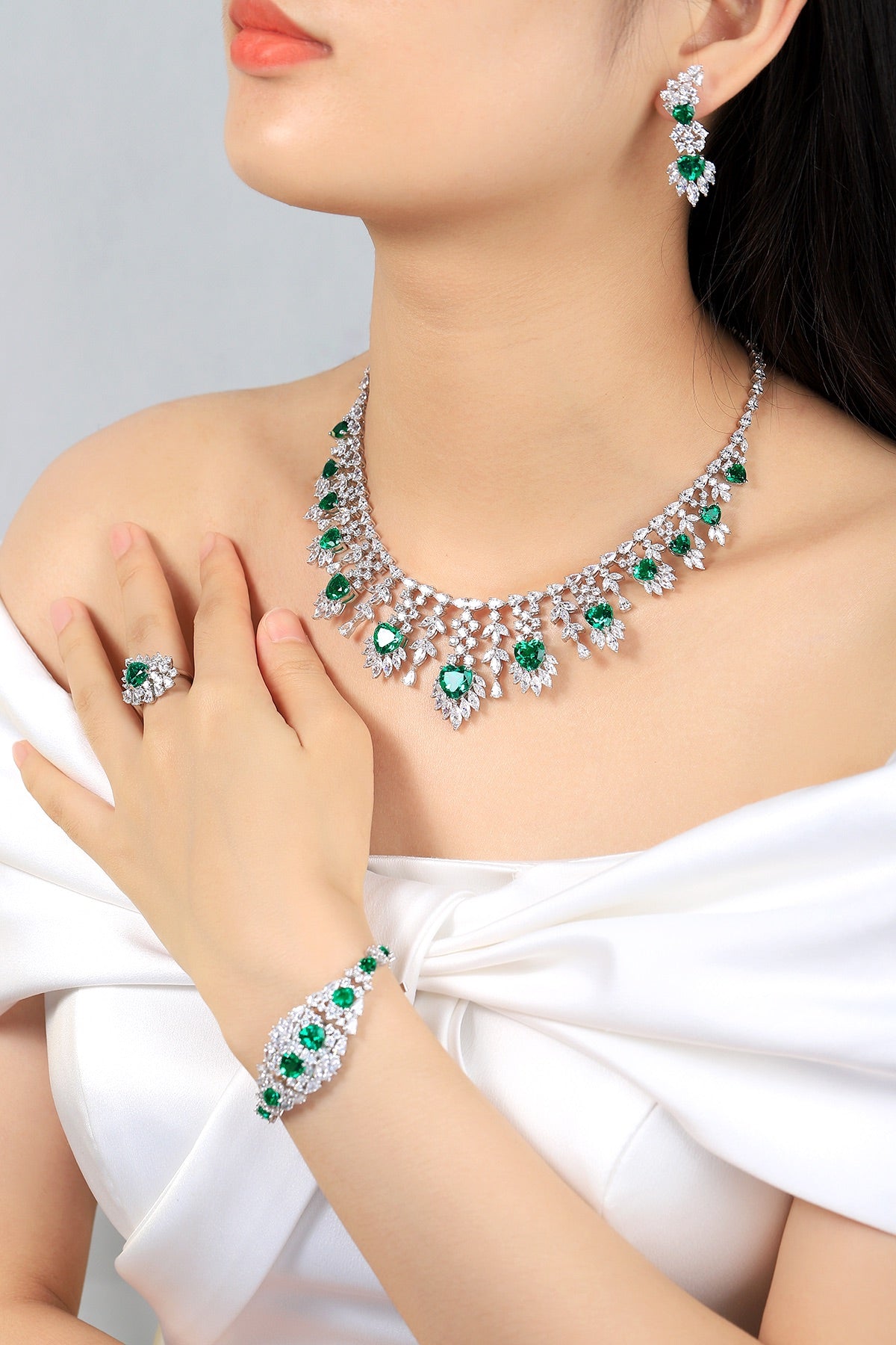Pirmiana New Fashion 19.54ct Lab Grown Emerald Pendant Necklace S925 Silver Jewelry for Woman Gift Pendants