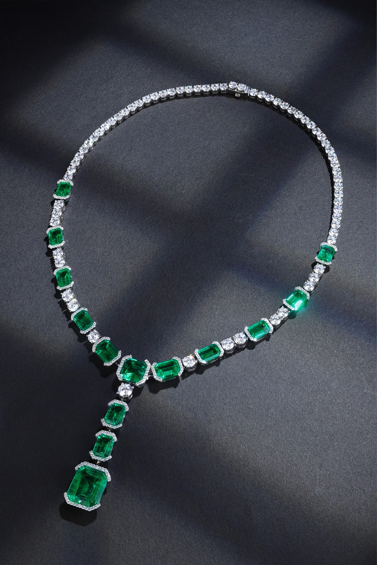 Pirmiana New Fashion 38.35ct Lab Grown Emerald Pendant Necklace S925 Silver Jewelry for Woman Gift Pendants