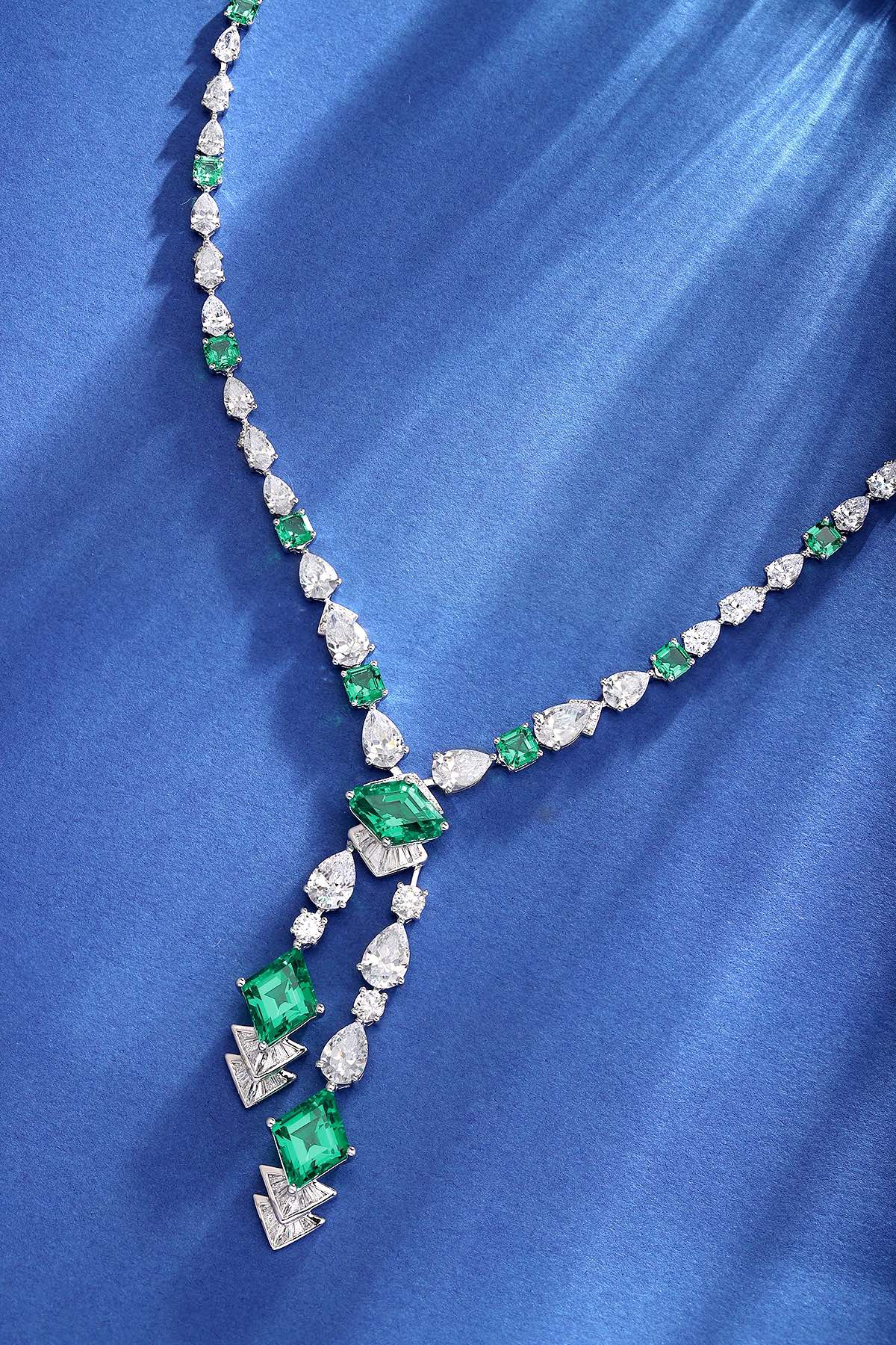 Pirmiana New Fashion 16.56ct Lab Grown Emerald Pendant Necklace S925 Silver Jewelry for Woman Gift Pendants