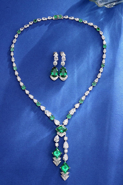 Pirmiana New Fashion 16.56ct Lab Grown Emerald Pendant Necklace S925 Silver Jewelry for Woman Gift Pendants