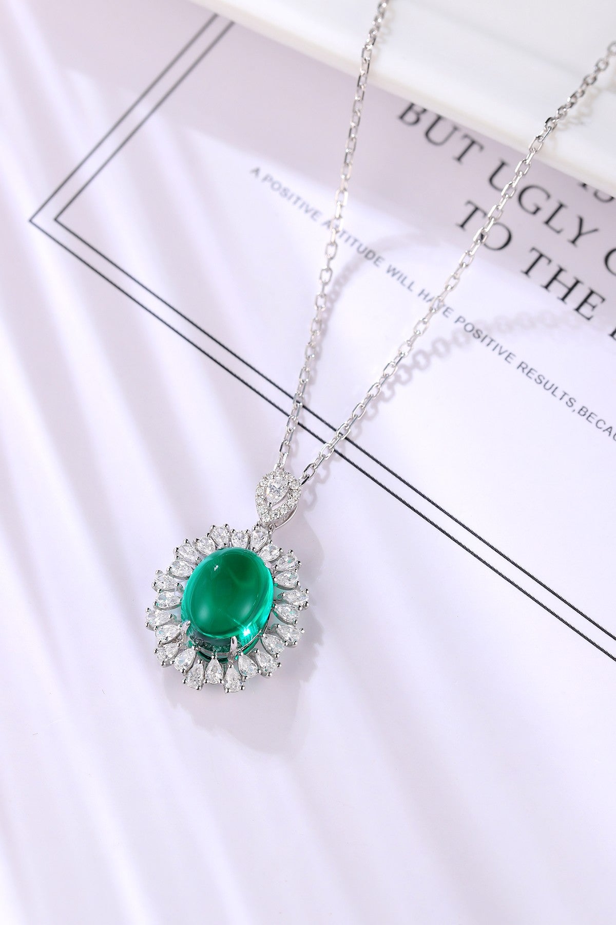Pirmiana New Fashion 3.54ct Lab Grown Emerald Pendant Necklace S925 Silver Jewelry for Woman Gift Pendants