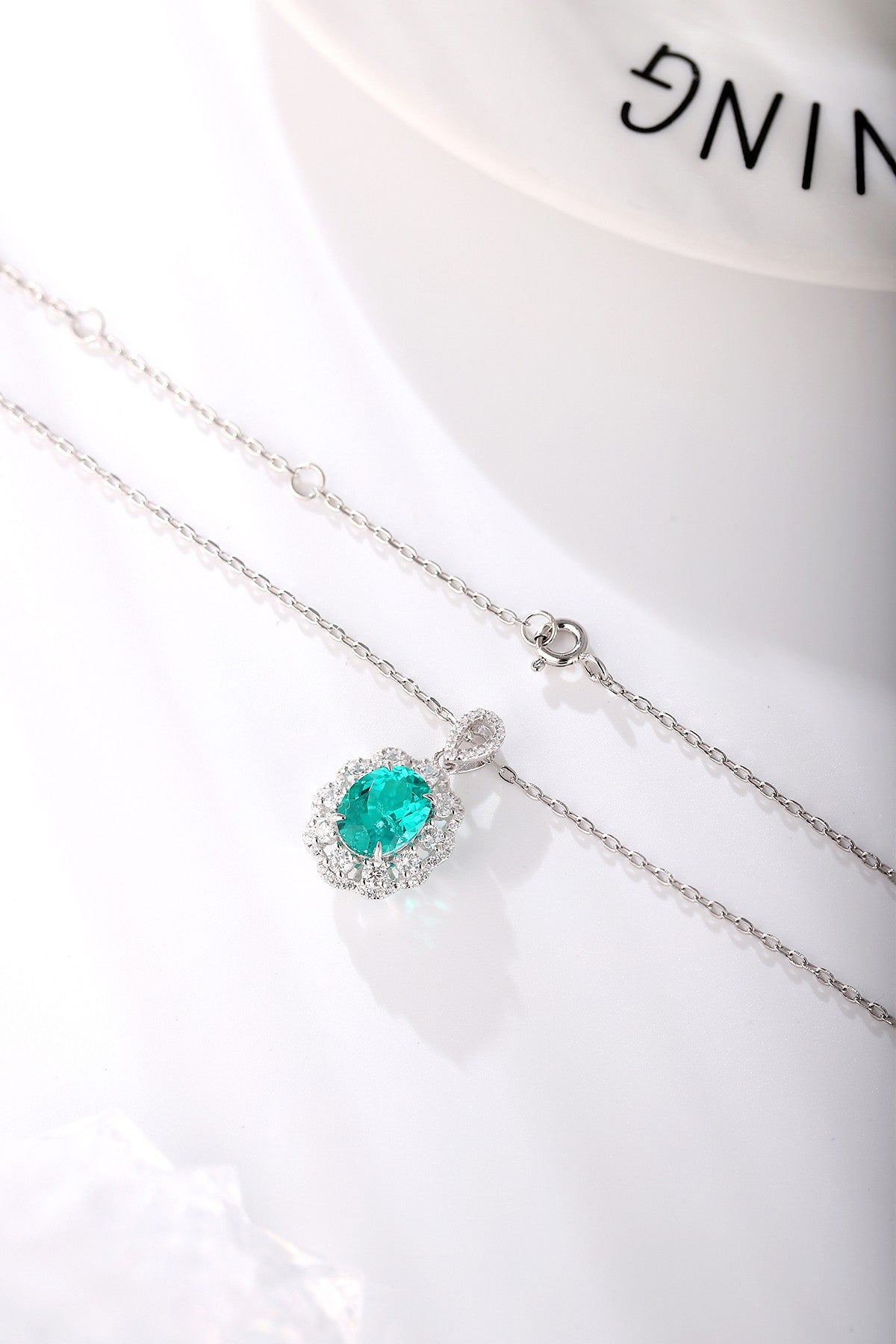 Pirmiana New Fashion 1.75ct Lab Grown Emerald Necklace S925 Silver Jewelry for Woman Gift Pendants