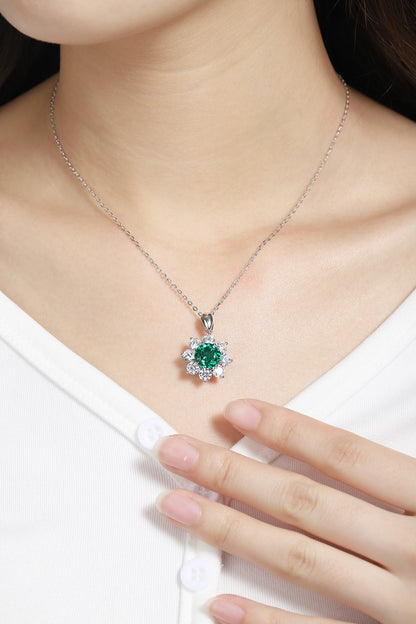 Pirmiana New Fashion 2.522ct Lab Grown Emerald Necklace S925 Silver Jewelry for Woman Gift Pendants