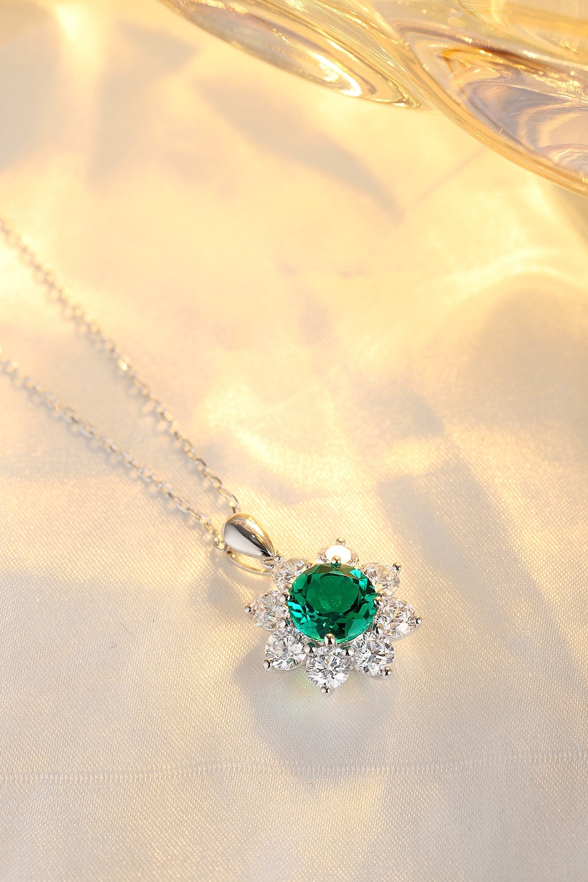 Pirmiana New Fashion 2.522ct Lab Grown Emerald Necklace S925 Silver Jewelry for Woman Gift Pendants