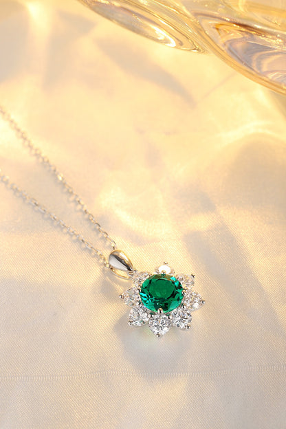 Pirmiana New Fashion 2.522ct Lab Grown Emerald Necklace S925 Silver Jewelry for Woman Gift Pendants