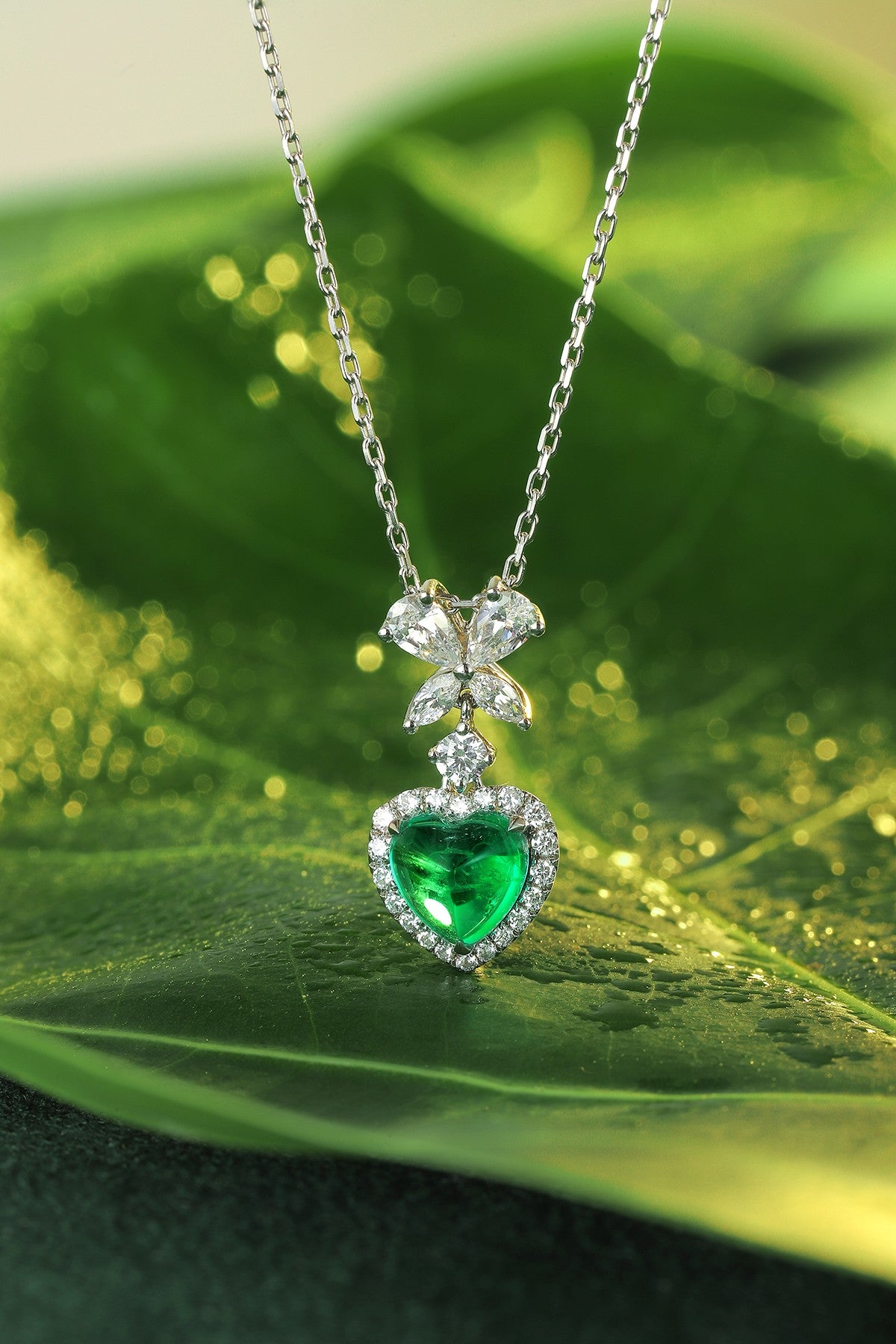 Pirmiana New Fashion 1.39ct Lab Grown Emerald Necklace S925 Silver Jewelry for Woman Gift Pendants