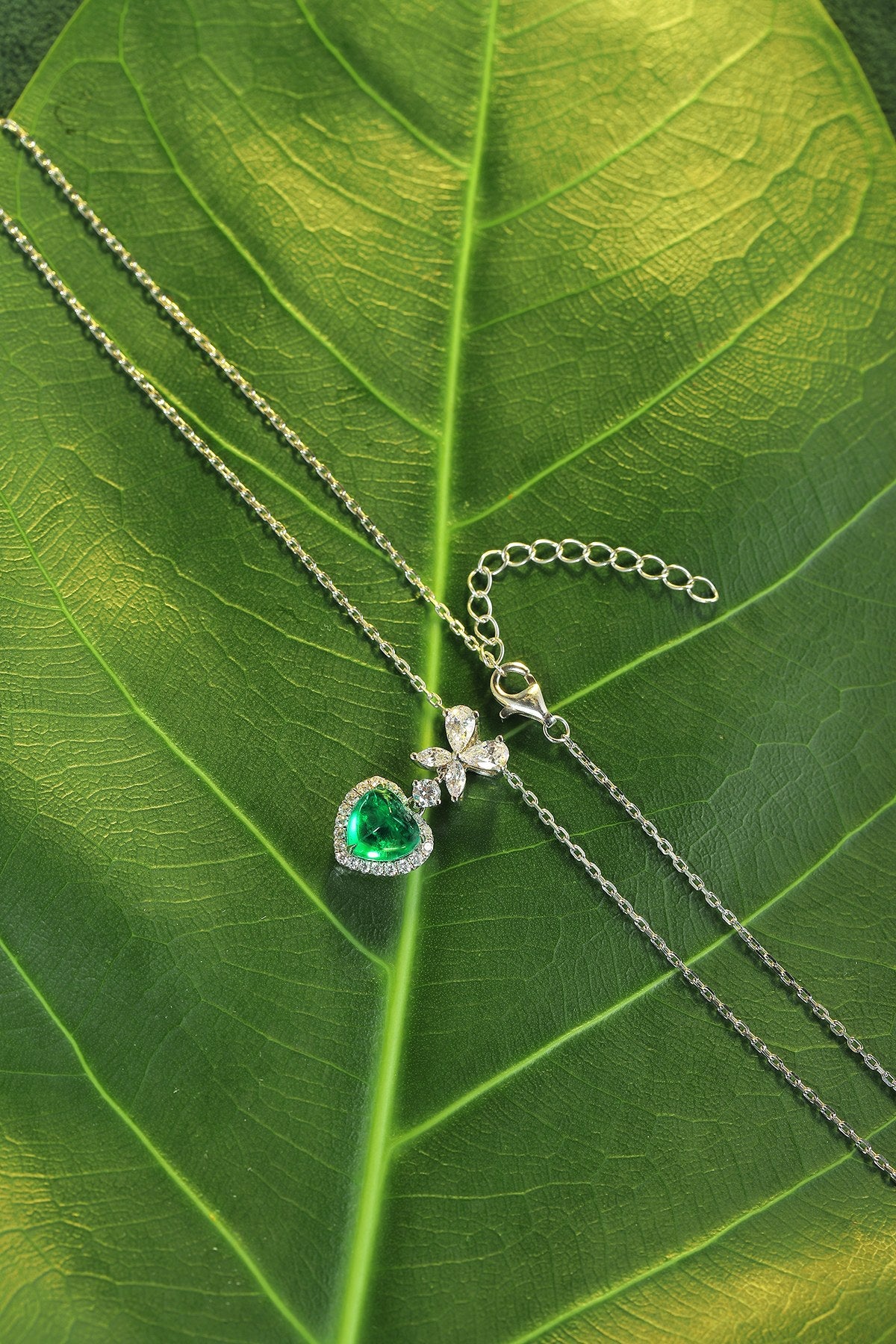 Pirmiana New Fashion 1.39ct Lab Grown Emerald Necklace S925 Silver Jewelry for Woman Gift Pendants