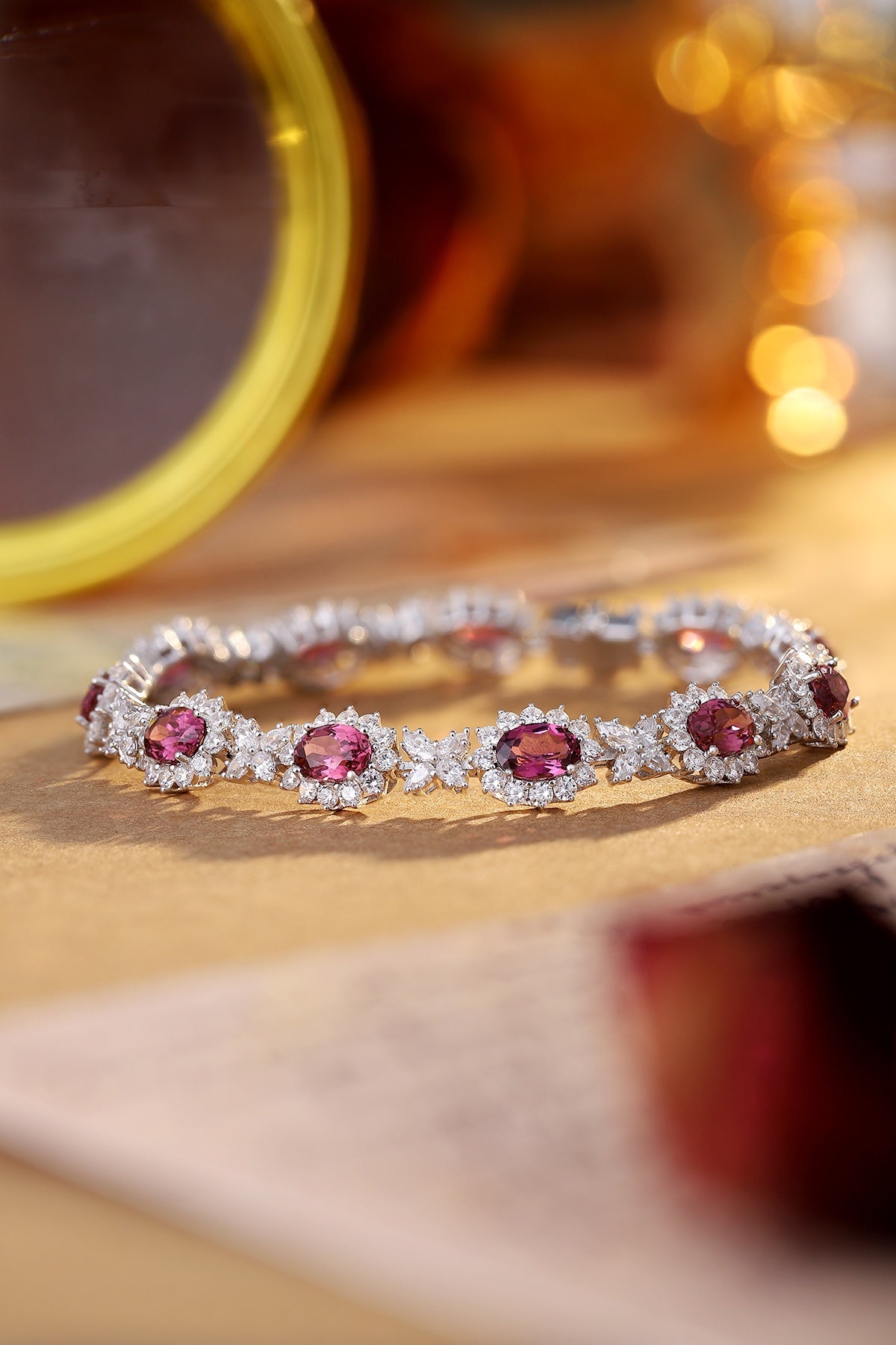 Pirmiana Fashion 11.185ct Natural Garnet Bracelet S925 Silver Jewelry Engagement Gift Women
