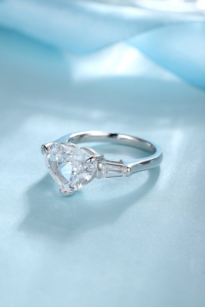 Pirmiana New Fashion 3ct Heart Shape Simulated Diamond Rings S925 Silver Jewelry Engagement Gift Women