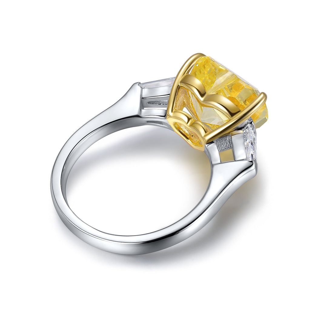 Pirmiana New Fashion 3ct Heart Shape Simulated Diamond Rings S925 Silver Jewelry Engagement Gift Women