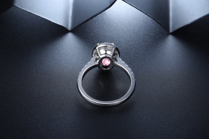 Pirmiana New Fashion 3ct Oval Simulated Diamond Rings S925 Silver Jewelry Engagement Gift Women