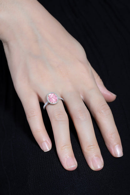 Pirmiana New Fashion 3ct Oval Simulated Diamond Rings S925 Silver Jewelry Engagement Gift Women