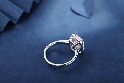 Pirmiana New Fashion 3ct Radiant Simulated Diamond Rings S925 Silver Jewelry Engagement Gift Women