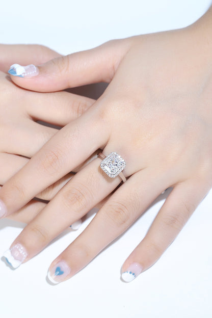 Pirmiana New Fashion 3ct Radiant Simulated Diamond Rings S925 Silver Jewelry Engagement Gift Women