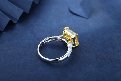Pirmiana New Fashion 4ct Priceless Simulated Diamond Rings S925 Silver Jewelry Engagement Gift Women