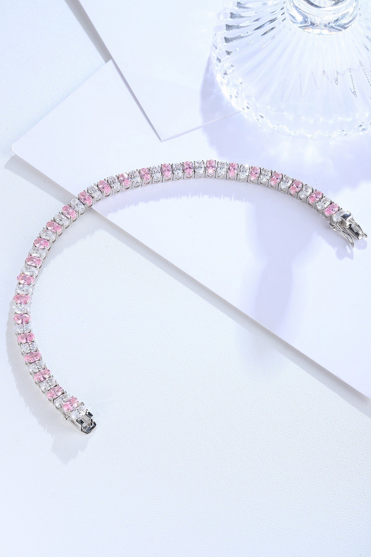 Pirmiana New Fashion 18.62ct Oval Simulated Diamond Bracelet S925 Silver Jewelry Engagement Gift Women