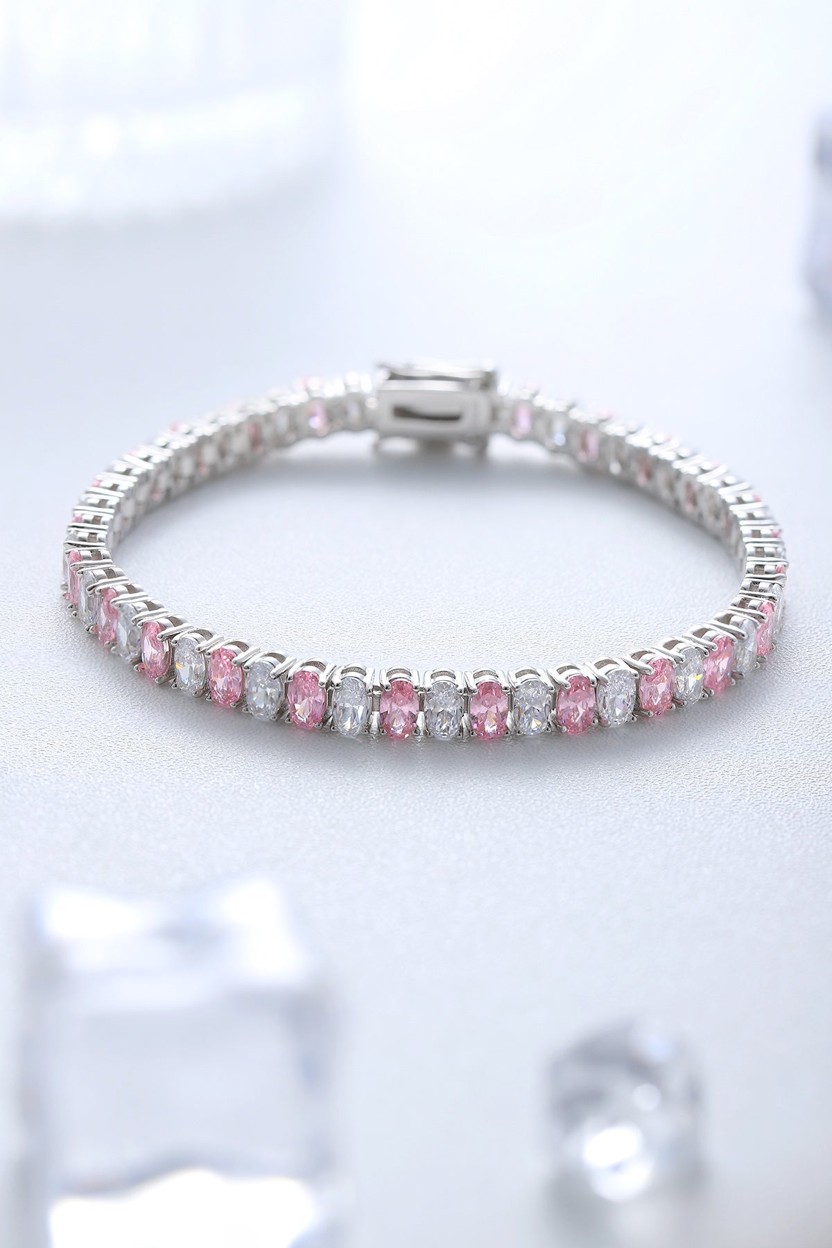 Pirmiana New Fashion 18.62ct Oval Simulated Diamond Bracelet S925 Silver Jewelry Engagement Gift Women
