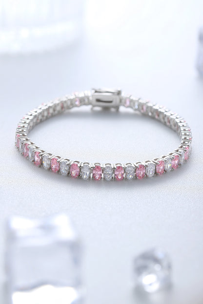 Pirmiana New Fashion 18.62ct Oval Simulated Diamond Bracelet S925 Silver Jewelry Engagement Gift Women