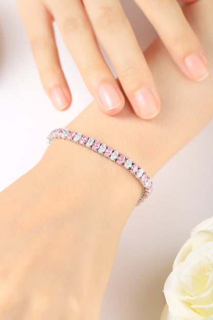 Pirmiana New Fashion 18.62ct Oval Simulated Diamond Bracelet S925 Silver Jewelry Engagement Gift Women