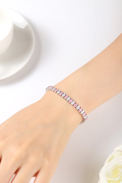 Pirmiana New Fashion 18.62ct Oval Simulated Diamond Bracelet S925 Silver Jewelry Engagement Gift Women