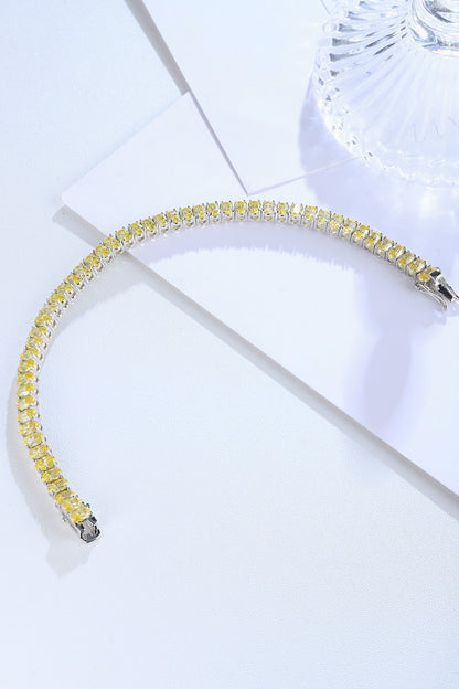 Pirmiana New Fashion 18.62ct Oval Simulated Diamond Bracelet S925 Silver Jewelry Engagement Gift Women