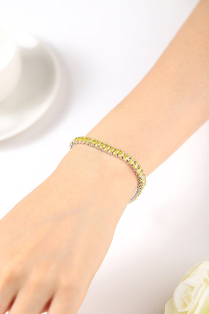 Pirmiana New Fashion 18.62ct Oval Simulated Diamond Bracelet S925 Silver Jewelry Engagement Gift Women