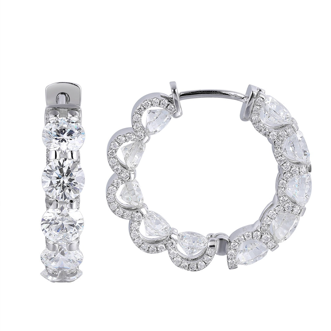Pirmiana Elegant and Luxury 14.4ct Simulated Diamond Earrings S925 Silver Jewelry Engagement Gift Women