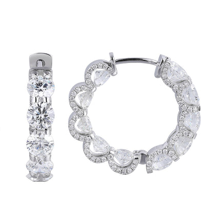 Pirmiana Elegant and Luxury 14.4ct Simulated Diamond Earrings S925 Silver Jewelry Engagement Gift Women