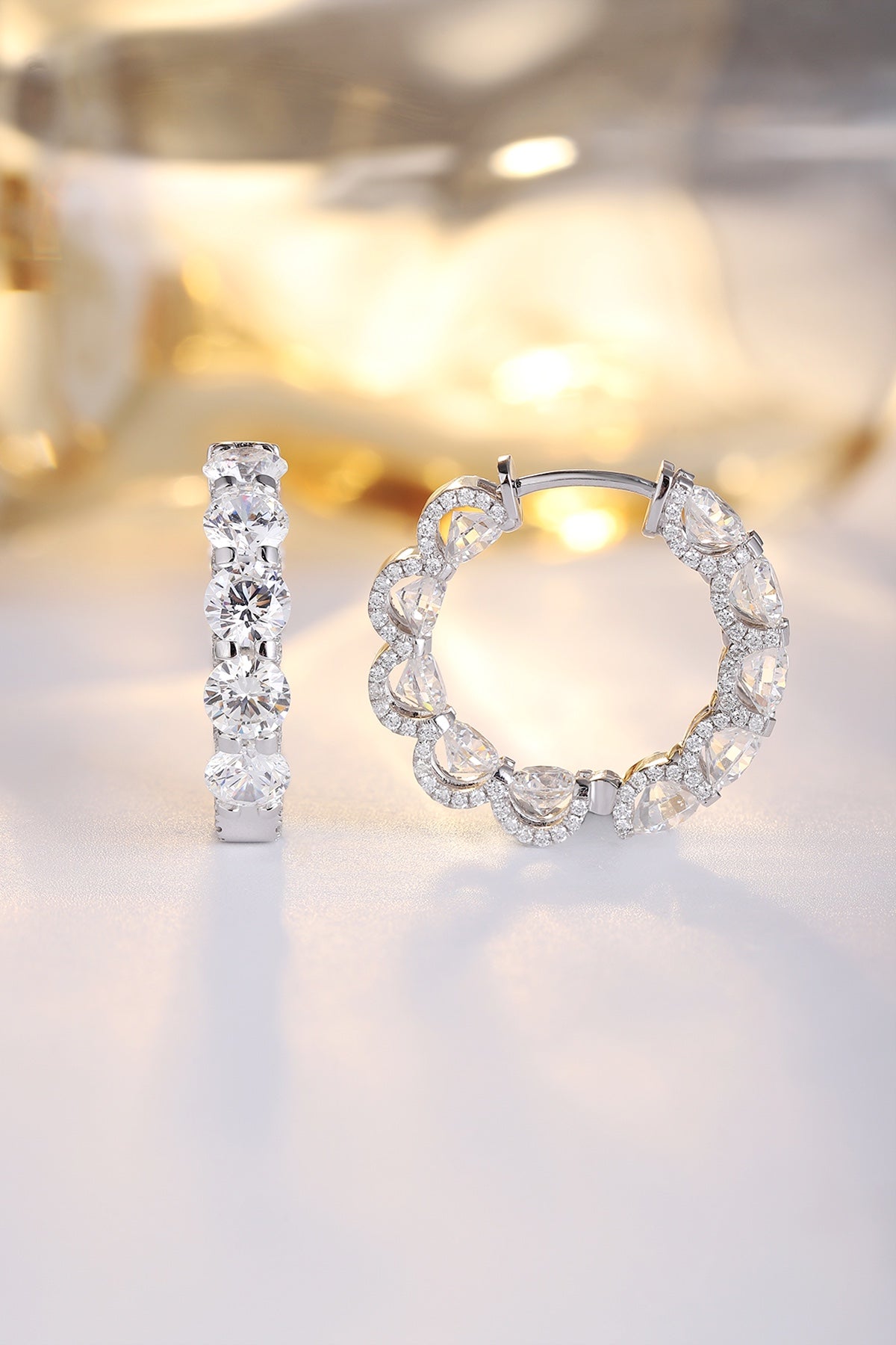 Pirmiana Elegant and Luxury 14.4ct Simulated Diamond Earrings S925 Silver Jewelry Engagement Gift Women