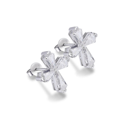 Pirmiana Elegant and Luxury 4.55ct Simulated Diamond Earrings 9K Gold Jewelry Engagement Gift Women