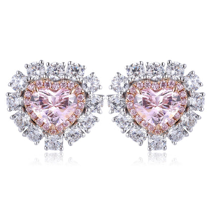 Pirmiana Elegant and Luxury 3.35ct Simulated Diamond Earrings 18K Gold Jewelry Engagement Gift Women