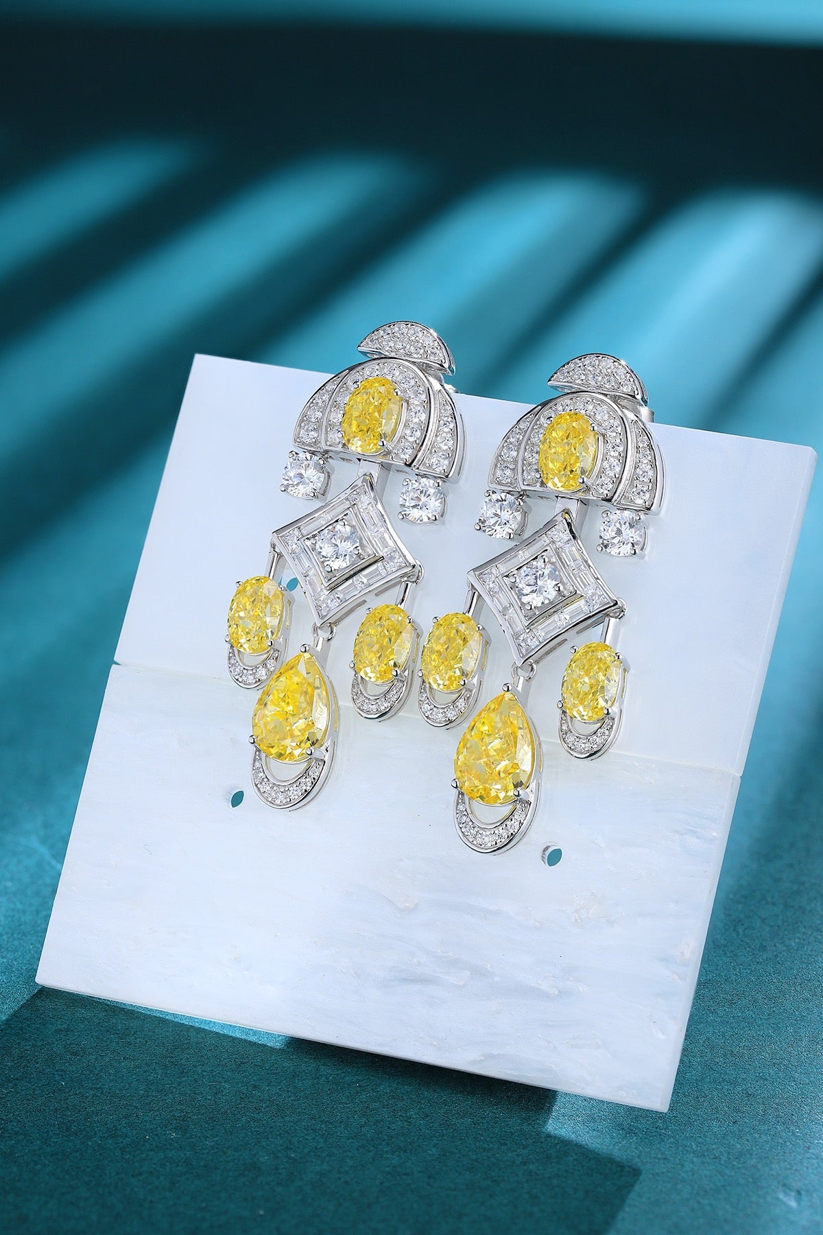 Pirmiana Elegant and Luxury 5.87ct Simulated Diamond Earrings S925 Silver Jewelry Engagement Gift Women