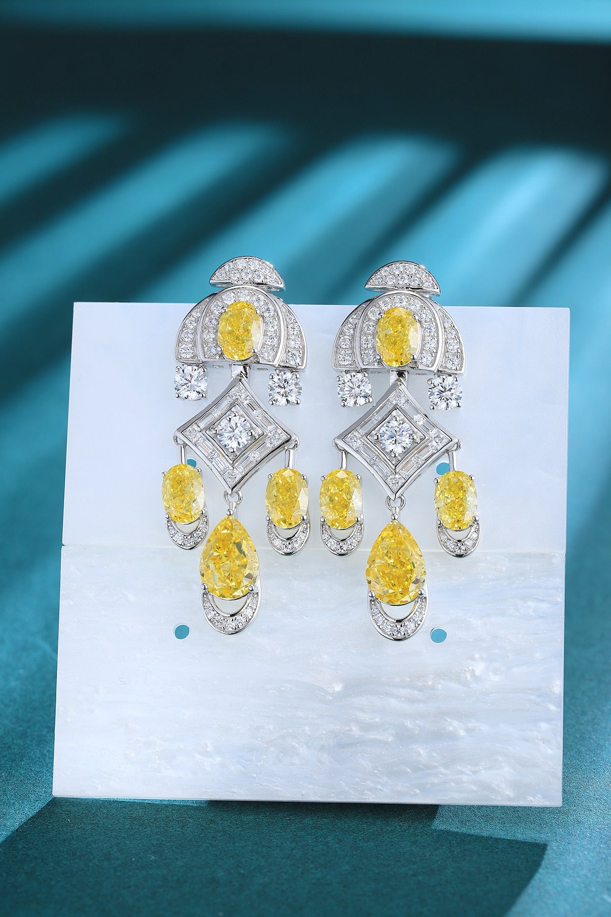 Pirmiana Elegant and Luxury 5.87ct Simulated Diamond Earrings S925 Silver Jewelry Engagement Gift Women