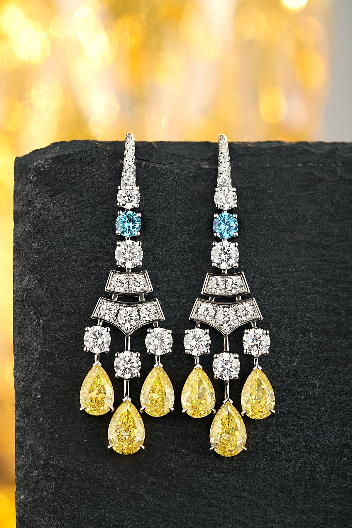 Pirmiana Elegant and Luxury 24.8ct Simulated Diamond Earrings S925 Silver Jewelry Engagement Gift Women