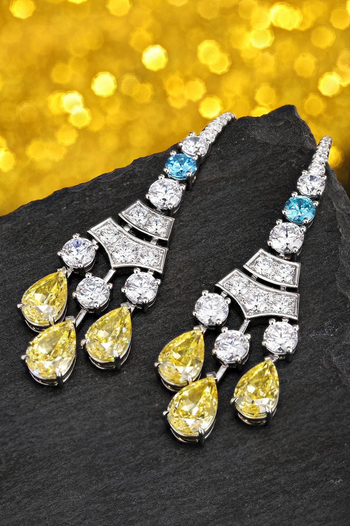 Pirmiana Elegant and Luxury 24.8ct Simulated Diamond Earrings S925 Silver Jewelry Engagement Gift Women