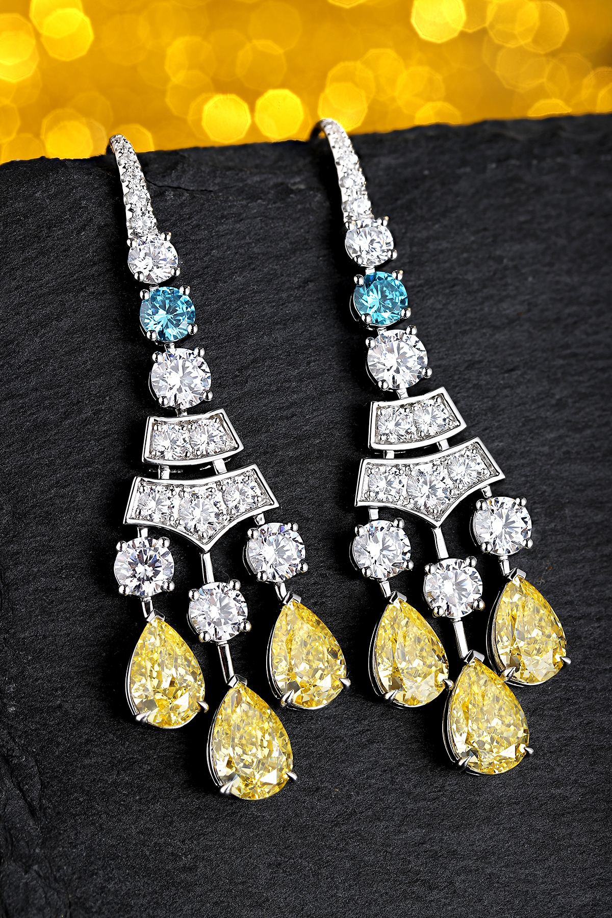 Pirmiana Elegant and Luxury 24.8ct Simulated Diamond Earrings S925 Silver Jewelry Engagement Gift Women